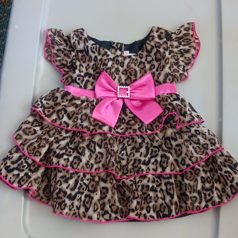 Fancy cheetah print tiered top